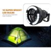 Portable LED Camping Lantern with Ceiling Fan - Hurricane Emergency Survival Kit