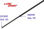 LureSport 4pcs 43cm Solid carbon rod blank with Step no paint Rod building components Fishing Pole Repair DIY Accessories