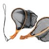 Fishing Landing Net Trout Net Fishing Net Wooden Handle Fish Landing Net Fishpond Net Fishing Gear Bass Net Fish-Safe Catch &