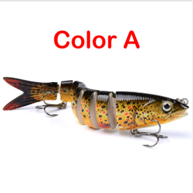 Pike Fishing Lures Multi Jointed Trolling (Color: A)