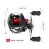 Baitcasting Fishing Reel 17.5lbs Max Drag Baitcasters 17+1 BB 7.1:1 Gear Ratio Baitcast Fish Reel High Speed Long Cast Distance